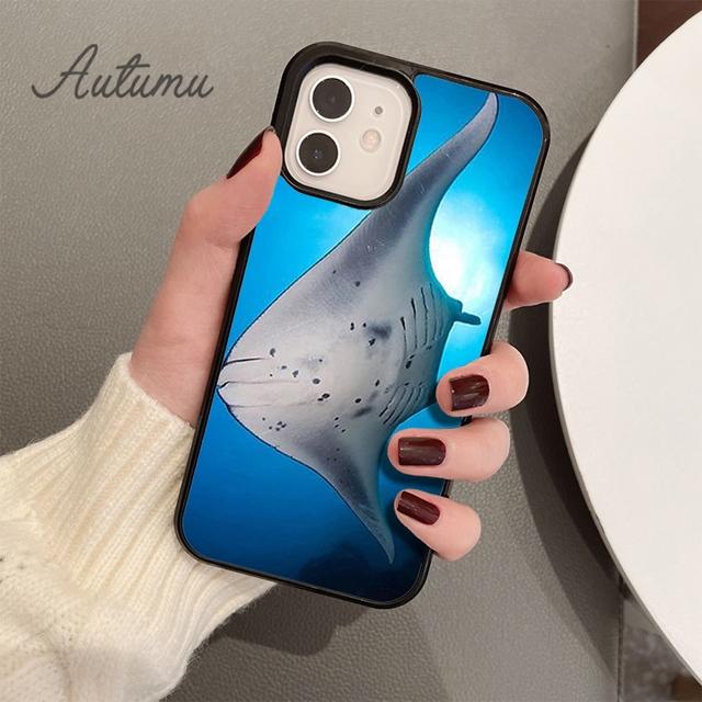 Animal Manta Ray Phone Case for iPhone 11 12 13 14 Pro Max Mini X XR XS SE 2020 5 6S 7 8 Plus Samsung Galaxy S21 S22 Cover Shell