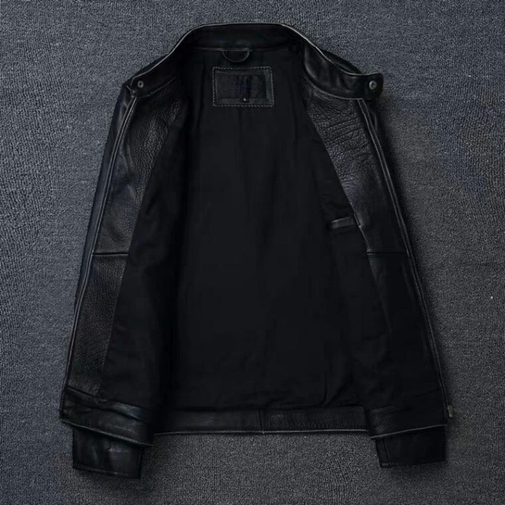 Chinese Size Spring Natural Genuine Calf Skin Leather for Man Slim Fit Male Coat Men Real Cowhide Coats Fashion Clothing Male Clothes Autumn