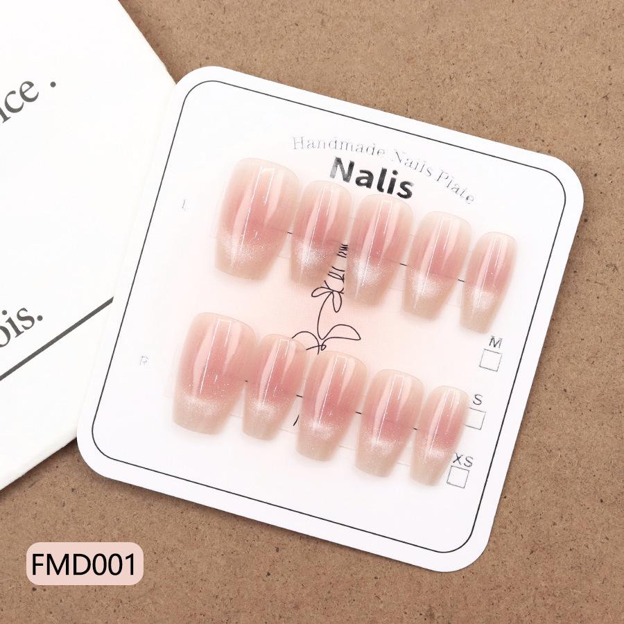 Cat's Eye Model, Beautiful Temperament, Little Fairy, Royal Sister Style Nail Art, High-end Niche 10 Pieces, Sub-size Wearing Nail