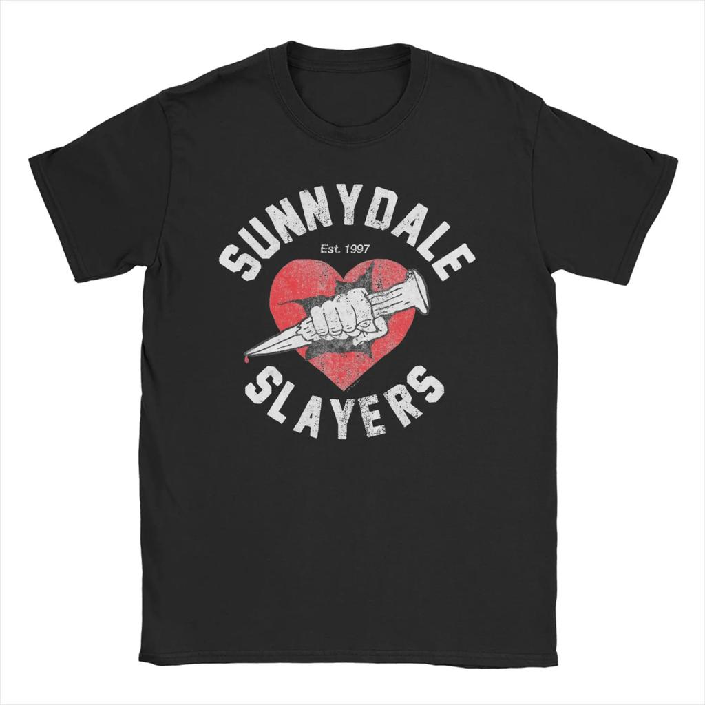 Buffy The Vampires Slayer Buffy The Vampire Slayer TShirts Unisex Women Sunnydale Slayers Cotton Tees Crewneck T Shirt Summer Tops