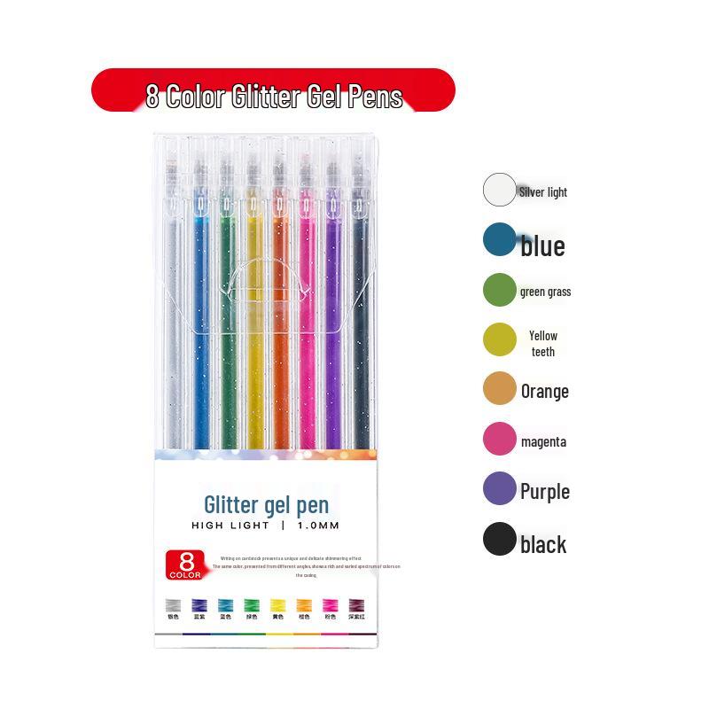 Fluorescent Glitter Gel Pens for Kids - Special Art Markers for Primary Students
