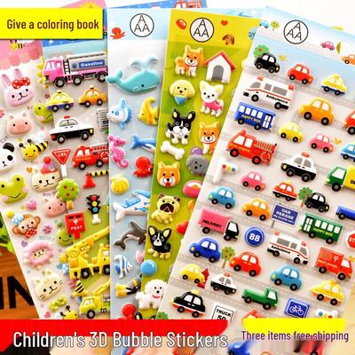 3D Dinosaur, Animal & Car Stickers for Kids - Reward & Decoration