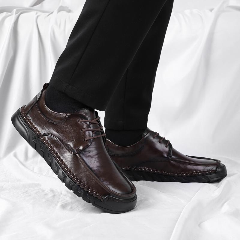 Versatile casual men's shoes for outdoor comfort in black Wedding Business Gentleman Adult Shoes Fashionable  leisure new model