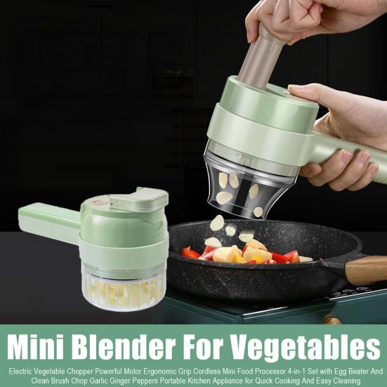 Electric Vegetable Chopper with Storage Box Egg Beater Cordless Mini Food Processor for Fruits Potatoes Handheld Efficient Kitchen Tool