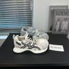 Womens Chunky White Sneakers With Foam Cushioning And Rubber Outsole For Daily Wear
