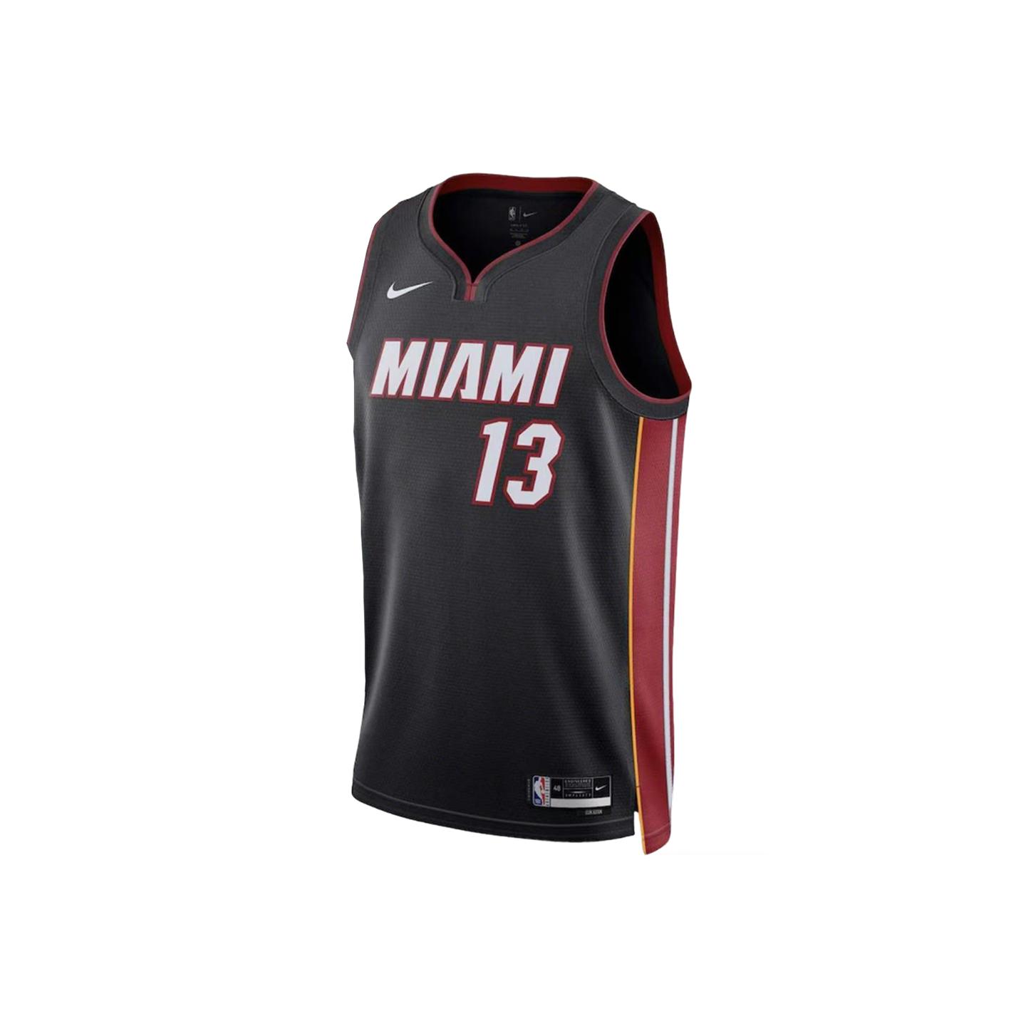 Nike × NBA Miami Heat Bam Adebayo 13 Quick-Dry Sports Basketball Jersey Unisex jerseys DN2620-010-BA S