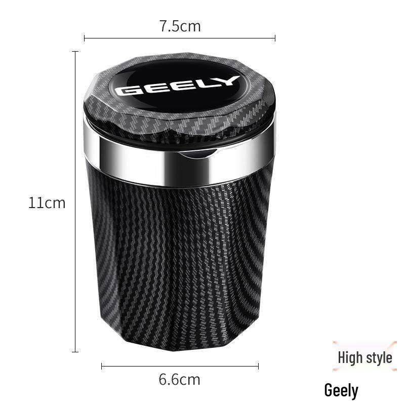 Geely Jiaji 2025 Car Ashtray: High Flame Retardant, Interior Mod with Lid & Light