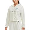 Under Armour Damska bluza z kapturem na zamek z nadrukiem logo Project Rock, ecru 1379002-130