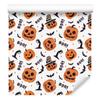 Halloween Wallpaper White and Orange for Living Room and Bedroom 50x1000