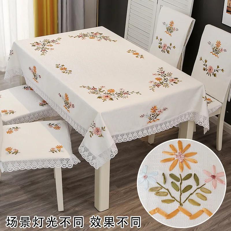 Small and pure and fresh cloth rectangular table bud rural wind