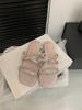 Gentle Fairy Wind French Rhinestone Bow Low Heel Cool Slippers Female 2025 Summer Beautiful Skirt Pink Outer Wear