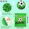 12pcs Soccer Drawstring Bags Soccer Theme Gift Bags Football Party Favor Backpack Sports Football Treat Bags Gift for Team Soccer Theme Birthday