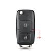 KEYYOU With Cutting Service Car Key Shell For Vw B5 Volkswagen Beetle Caddy Passat Golf Jetta Polo Scirocco Touran Skoda Seat