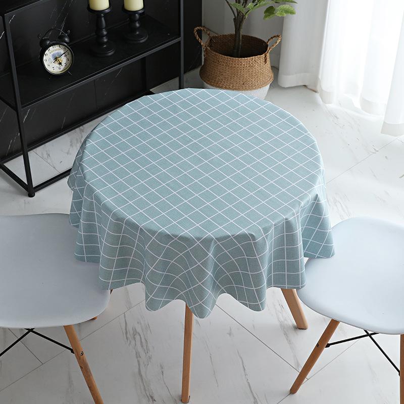 Round Table Tablecloth Pvc Dining Table Cloth Waterproof, Oil-Proof, Anti-Scalding And Leave-In Household Coffee Table Small Round Tablecloth
