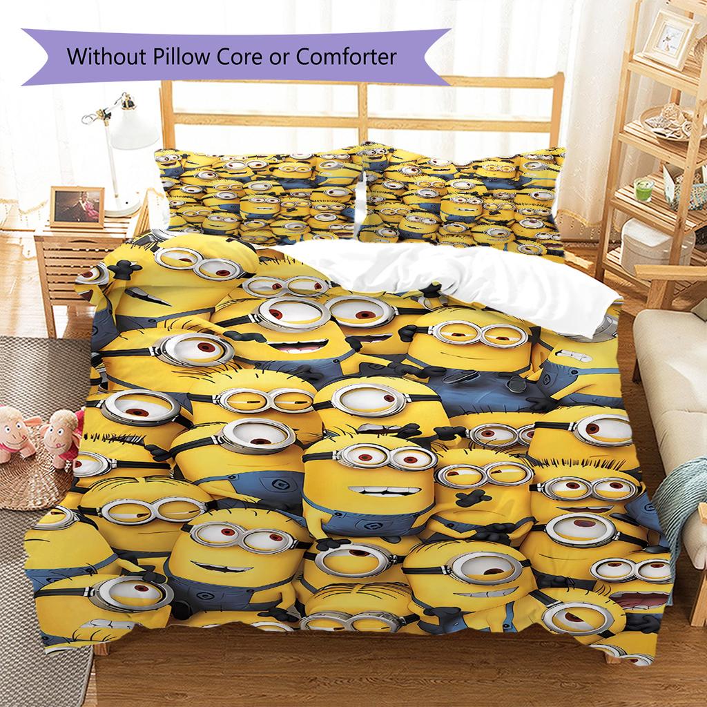 The Minions Soft Comfortable Duvet Cover, Children's Bedding Set Gift, Extra Large Size, Various Sizes Available LXR69
