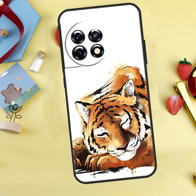 Animal Tiger Art Case For OnePlus 13T 13R 12 12R 15 13 11 10 10T 8T Nord 5 CE 2 3 4 Lite Nord N20 N30 Cover