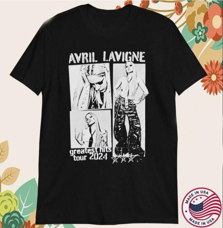 

Avril Lavigne Greatest Hits Tour 2024 T-shirt size S-5XL Unisex T-Shirt XXXL