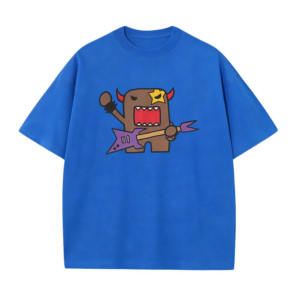 Domo Kun Funny Meme T Shirt Unisexs Women Humor Gothic Metal Rock Style Tshirt Unisex Cotton Oversized Short Sleeve Tshirts Tops
