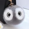 Fluffy Rabbit Fur Ball Pompom Owl Women Pompon Owl Female Toy Bag Car Trinket Jewelry Gift Bag Charm