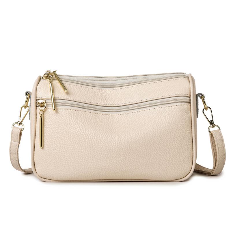 100% Genuine Leather Women Crossbody Shoulder Bags 2026 Luxury Solid Color Cow Leather Handbag High Quality Female Messenger Sac