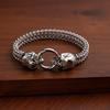 Men's Retro Punk-style Stainless Steel Snake Head Beast Head and Skull Bracelet
