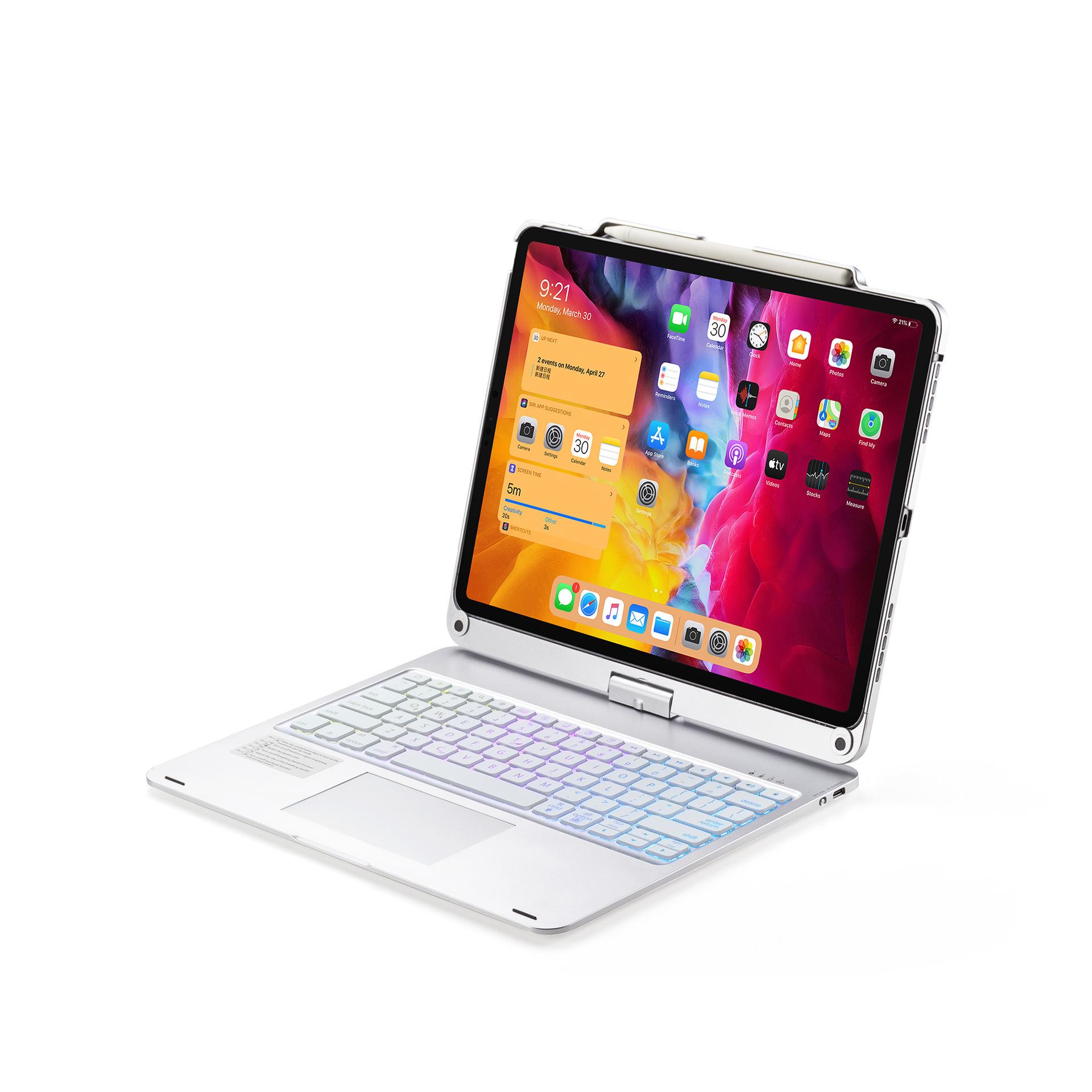 

2024 iPad Air 13-дюймовий обертовий чохол-клавіатура Bluetooth з підсвічуванням iPad Pro 12.9 inch (2022/2021/2020/2018)