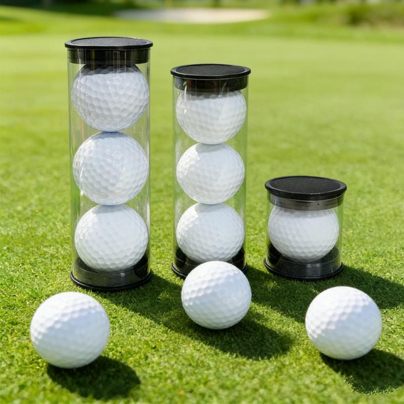 Portable Golf Container Case Golf Ball Tube Pc Transparent Round Plastic Packaging Box Various Specifications Balls Gift Box