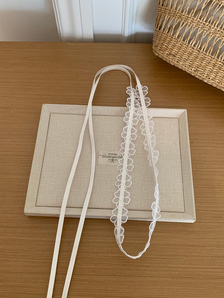 Korean Lace Pearl Waist Belt & Multifunction Scarf Headband for Women