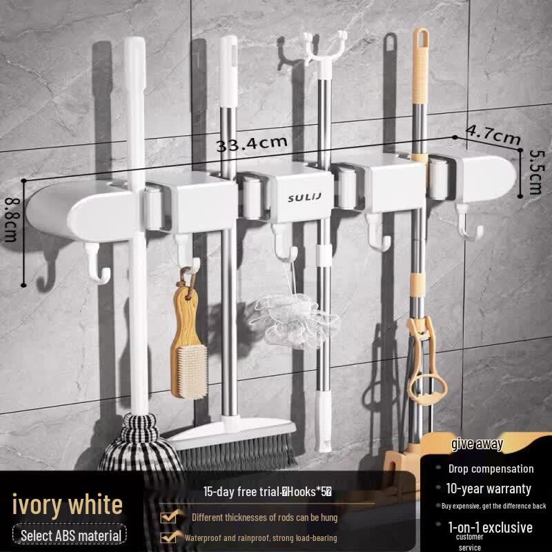 Mop and Broom Wall Holder