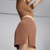 Puma Flared Shorts Solid Color Small Logo Elastic Waist Mid Rise Outdoor Casual Shorts Women shorts Brown 627876-82