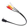 High Speed 90Degree 3.5Mm Male Jack To 3 Rca Female Plug Adapter Audio Converter