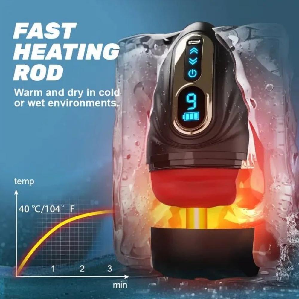Male Masturbator Cup Intelligent Heating  Sex Toys for Men Vaginal Penetration Penis Trainer Pocket Pussy Big Mouth Sex Machine Insert Penis Exerciser