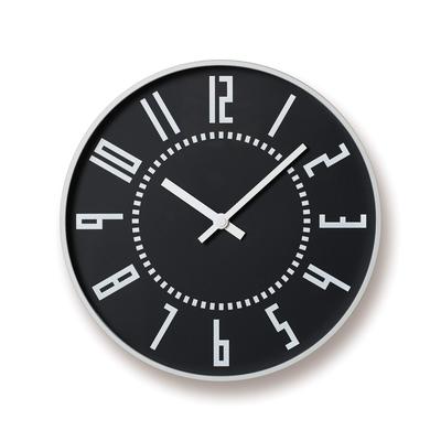 Nástěnné hodiny Lemnos Analogové Eki hodiny Hliníkové Černé eki hodiny Lemnos TIL16-01BK Průměr 25,6 cm