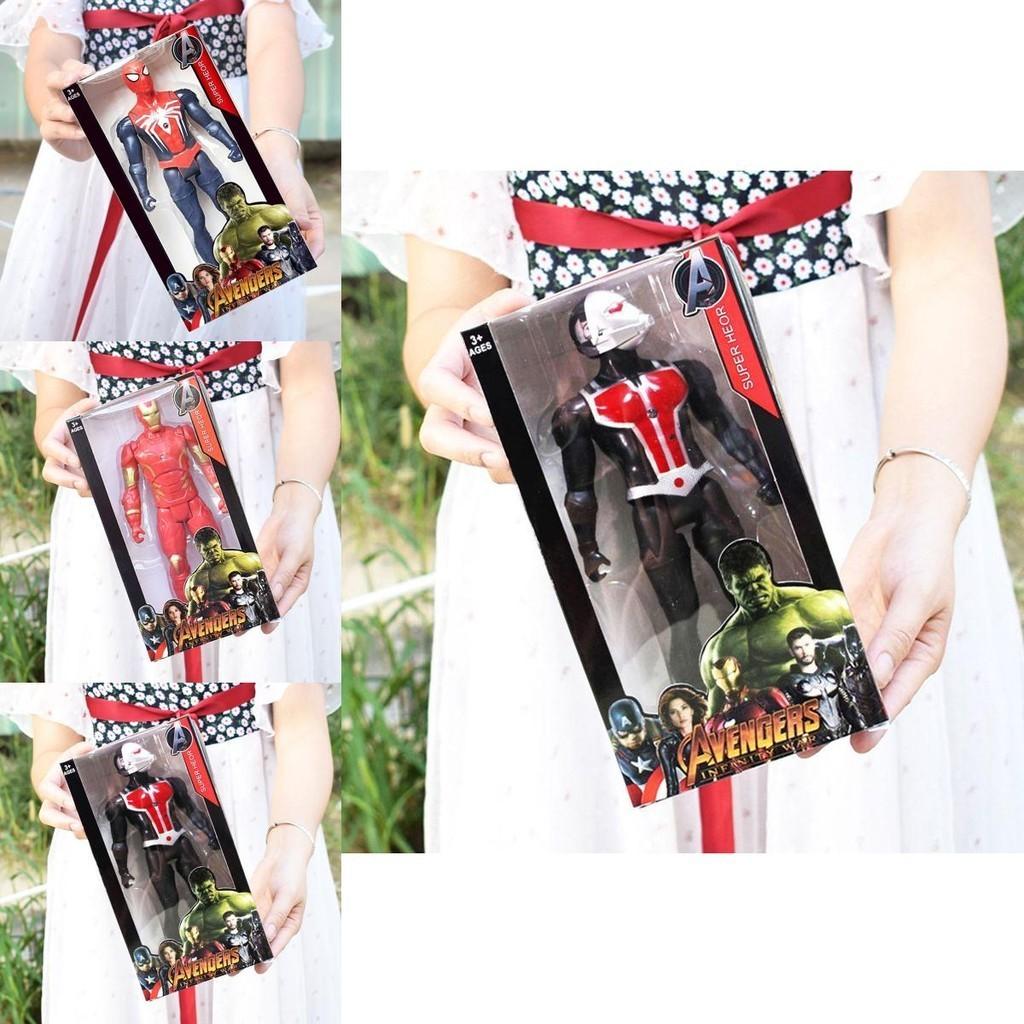 Figure d'Azione Colorate di Supereroi con Spiderman Hulk Iron Man Captain America Perfette Come Regalo per Bambini e Collezionabili