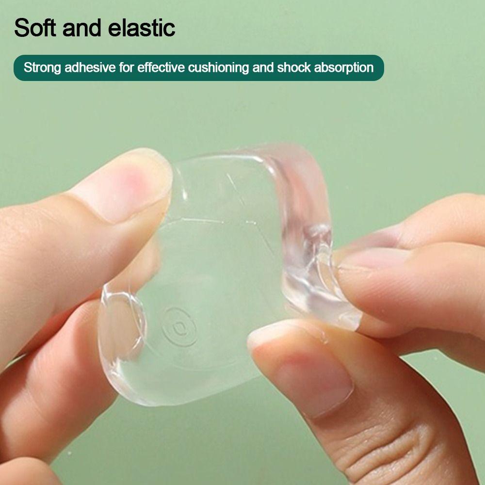 3Pcs/set Mute Door Stopper Transparent Silicone Self Adhesive Safety Shock Absorber Wall Protector Handle Anti-crash Pad