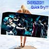 Evil Zombie Game Print Beach Towel, Large Soft Quick Dry Towel for Beach Camping Swimming