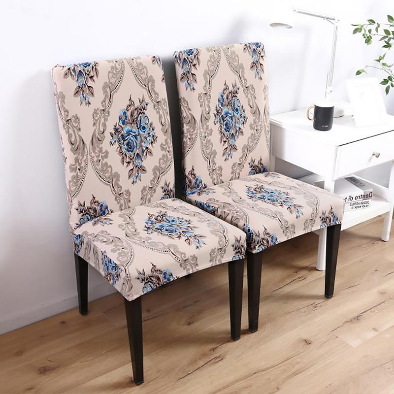 Printed Chair Covers Adjustable Dining Chair Cover Big Elastic Chairs Protector Kitchen Wedding Desk Stretch Modern Geometric