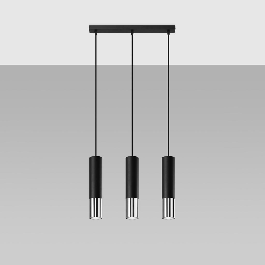 Lampa Wisząca Salixa 3 Gu10 Czarny Lumilo 09.249.42