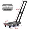 Six-Wheeled Folding Portable Handcart: Silent, Compact, and Heavy-Duty.