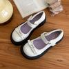 Fashion Butterfly Black Ballet Shallow Mouth Platform Single Shoes Women's 2025 New Spring French Heightening Mary Jane Shoes