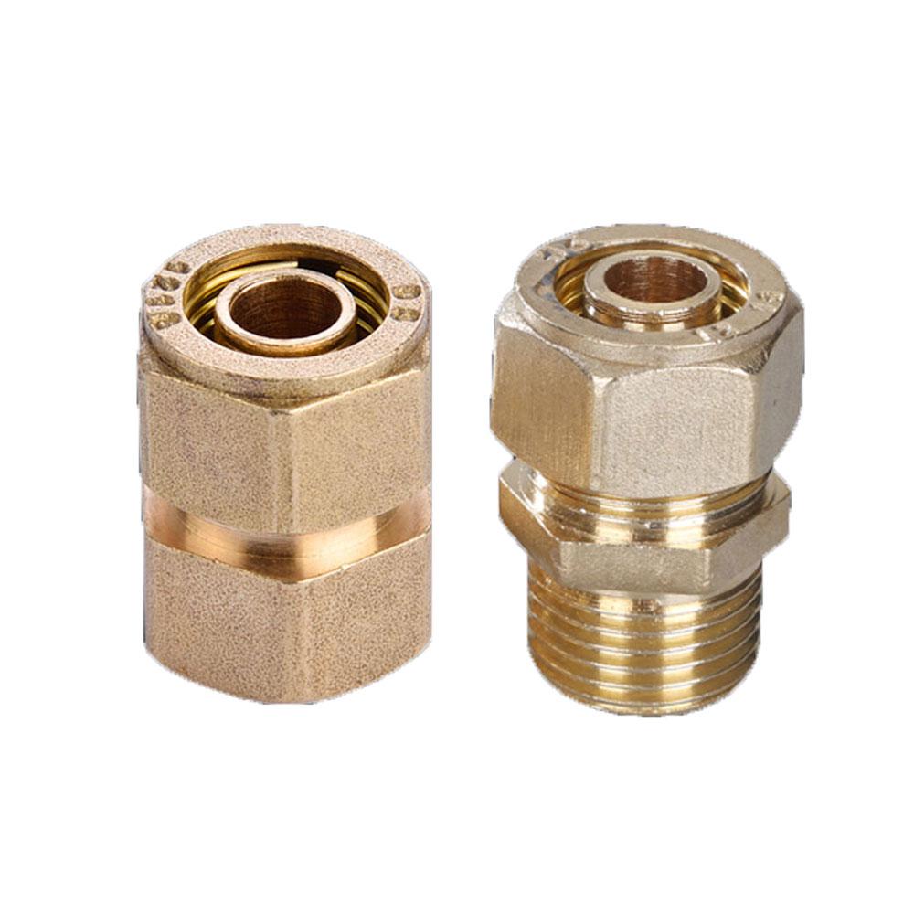 DN15 DN20 Male/Female Thread Straight Pex Pipe 1216/1418/1620/2026/2632 Fitting Aluminum Plastic Pipe Fittings