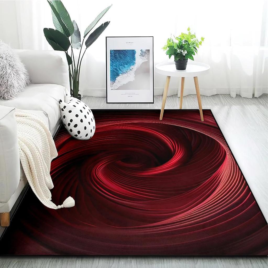 3D Optical Illusion Living Room Carpet Bedroom Living Room Anti-slip Floor Rug Soft Hallway Kitchen Floor Mats Home Decoration