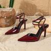 French Chic High-Heeled Slingback Sandals - Pointed Toe Stiletto Heels