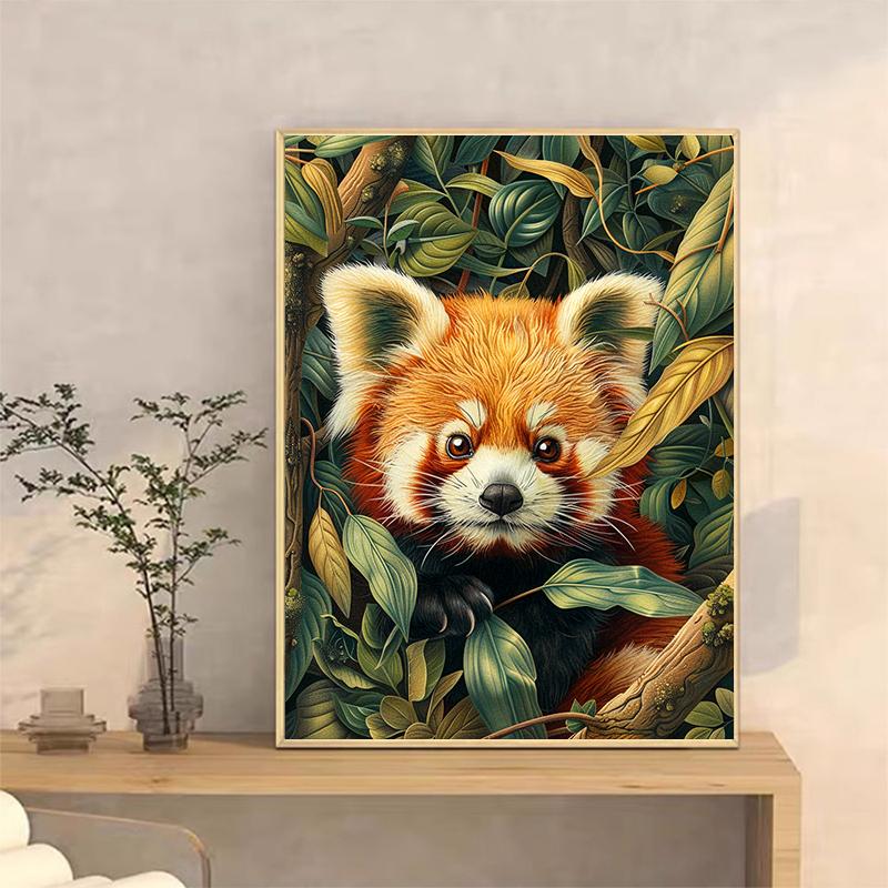 5d DIY Diamond Painting Cross Stitch Cute Animal Raccoon Diamond Embroidery Mosaic Full Round Drill Home Decor Arts