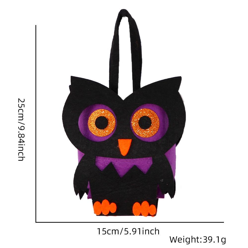 Crazy Party New Halloween Felt Candy Bag Devil Wind Flag Style 3d Bat Tote Bag