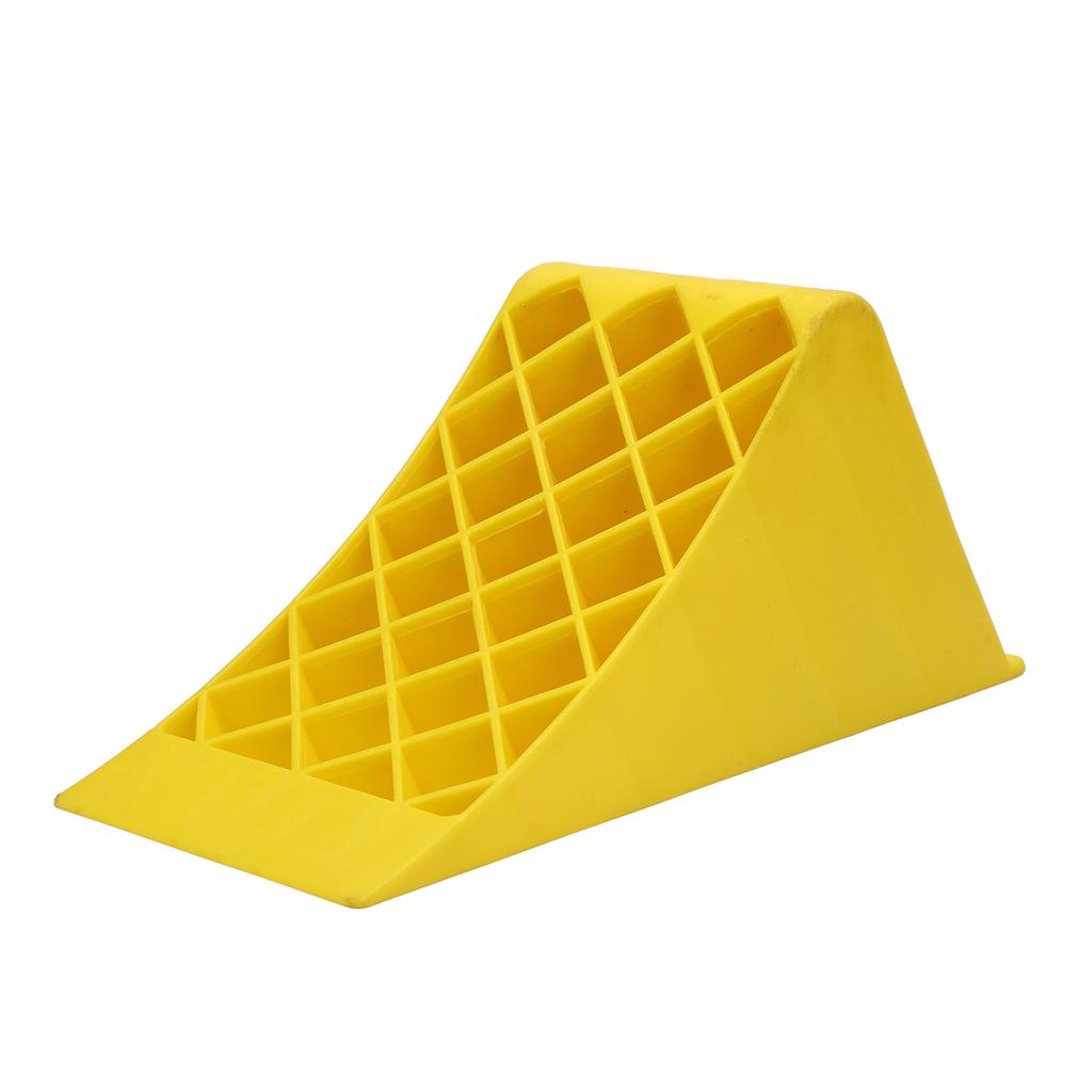 Heavy Duty Wheel Chocks Yellow High Visibility Premium Plastic Wheel Stopper for Car Travel