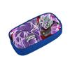 Dragon Ball Blue Double-Layer Pencil Case for Students, Goku Merchandise, Large Capacity, Wear-Resistant.