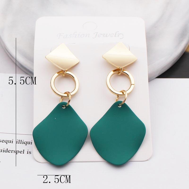 Orecchini Statement Vintage Retrò 2019 Bianchi Geometrici Lunghi Pendenti per Donne Matrimonio Festa Regalo di Natale Ingrosso