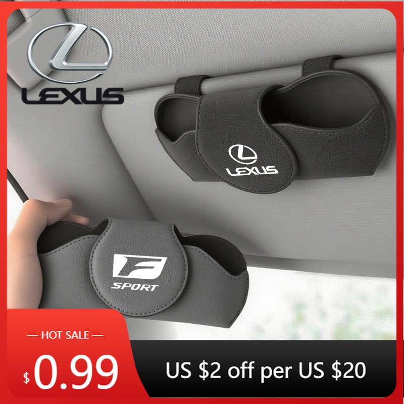 Interior Stickers Car Glasses Storage Box Auto Sun Visor Sunglasses Storage Holders For Lexus F SPORT ES RX NX LS UX LM LX GX LC AY6