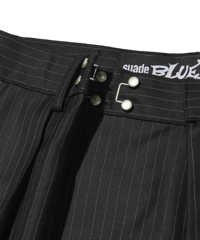 Seuweideu Two Tuck Stripe Slacks [Black]